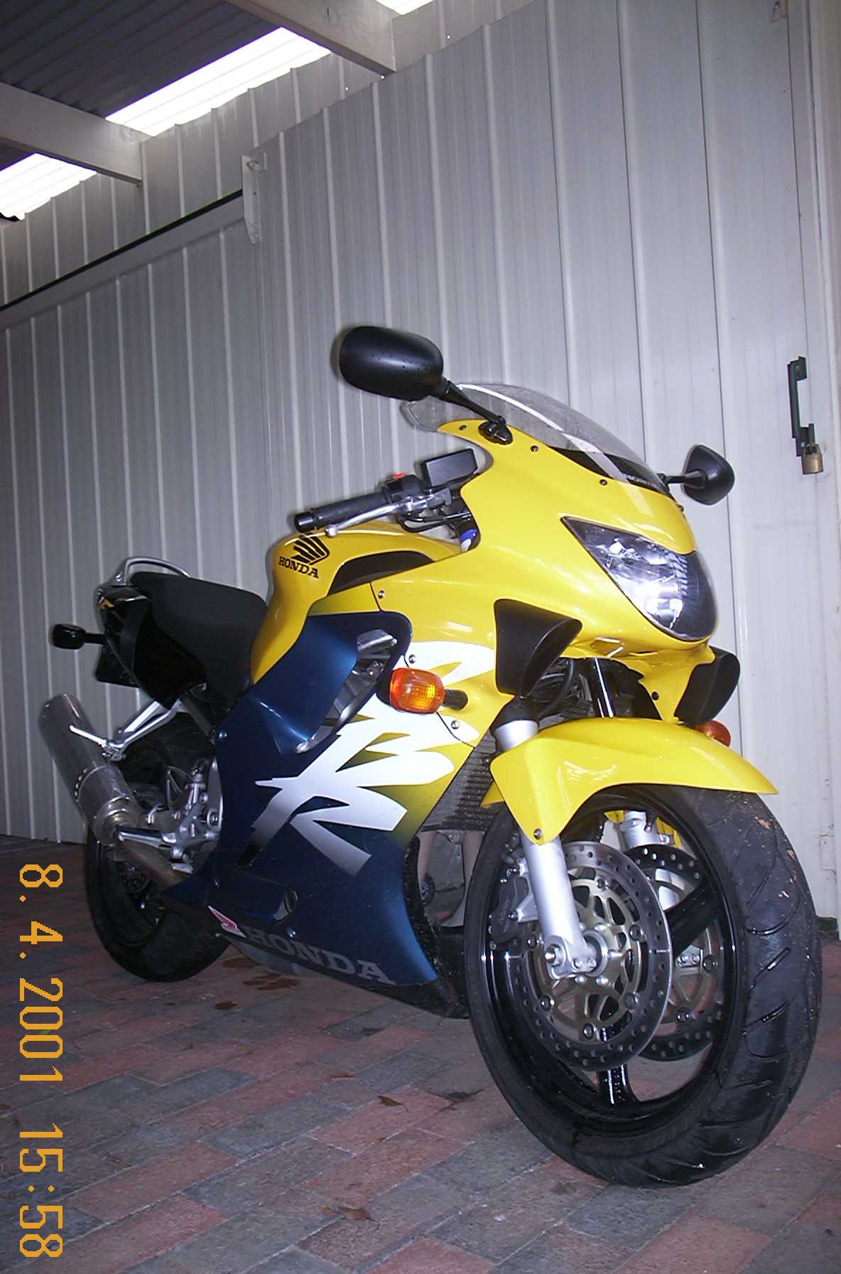 My earlier Honda CBR600 1999.  Sold to trade (up) to the Ducati 748